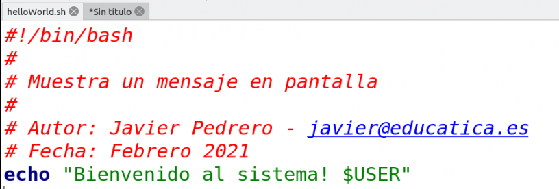 Primeros bash shell scripts – educatica!