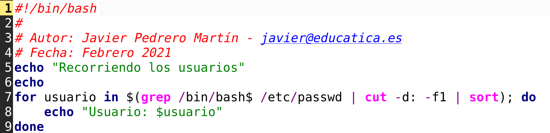 Ejemplos de scripts (if, for, while, case…) – Página 2 – educatica!